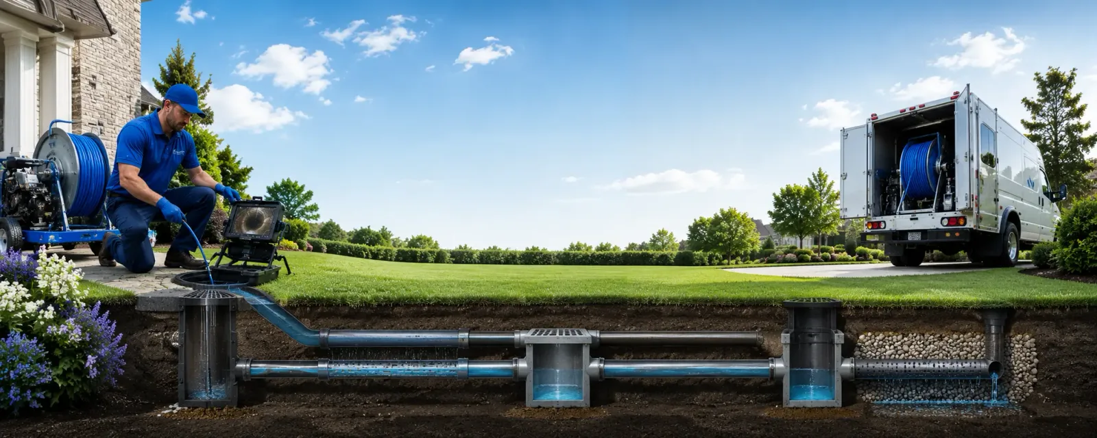 Outdoor drain cleaning information for Waggoner, IL